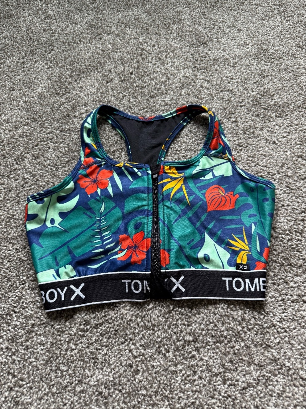 Multi-Color TomboyX Zip-Up Racerback Sports Bra